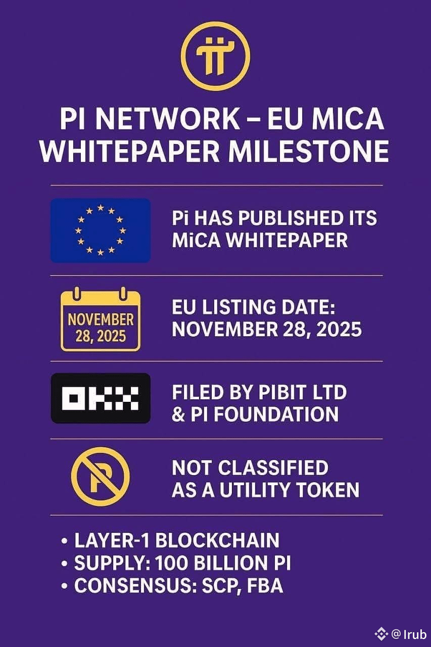🔥 Pi Becomes the First Crypto to Achieve MiCA Compliance | Irub on Binance  Square