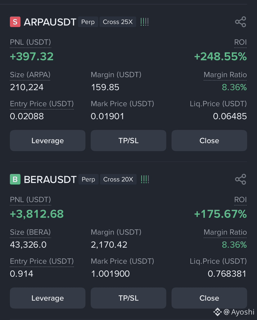 BERA 🚀🫶🏻💎 $ARPA 🚀💎🫶🏻 Guys close pnl take profit e | Ayoshi crypto  explorer على Binance Square