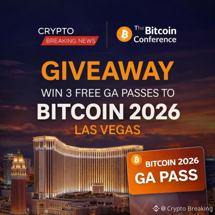 Win 3 Free Ga Passes To Bitcoin 2026 In Las Vegas With Cryptobreaking