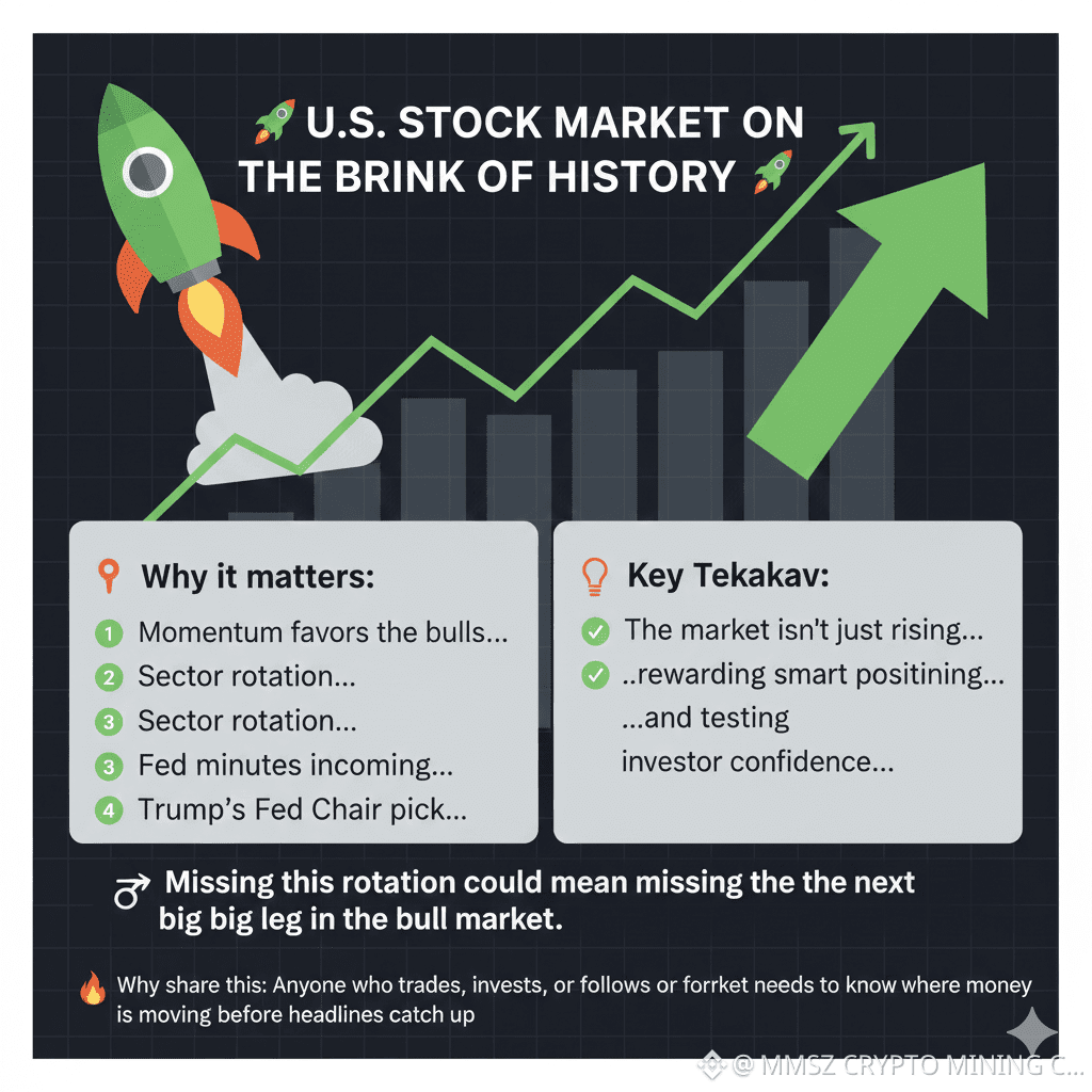 🚀 U.S. STOCK MARKET ON THE BRINK OF HISTORY 🚀 The S&P 500 | MMSZ CRYPTO  MINING COMMUNITY on Binance Square