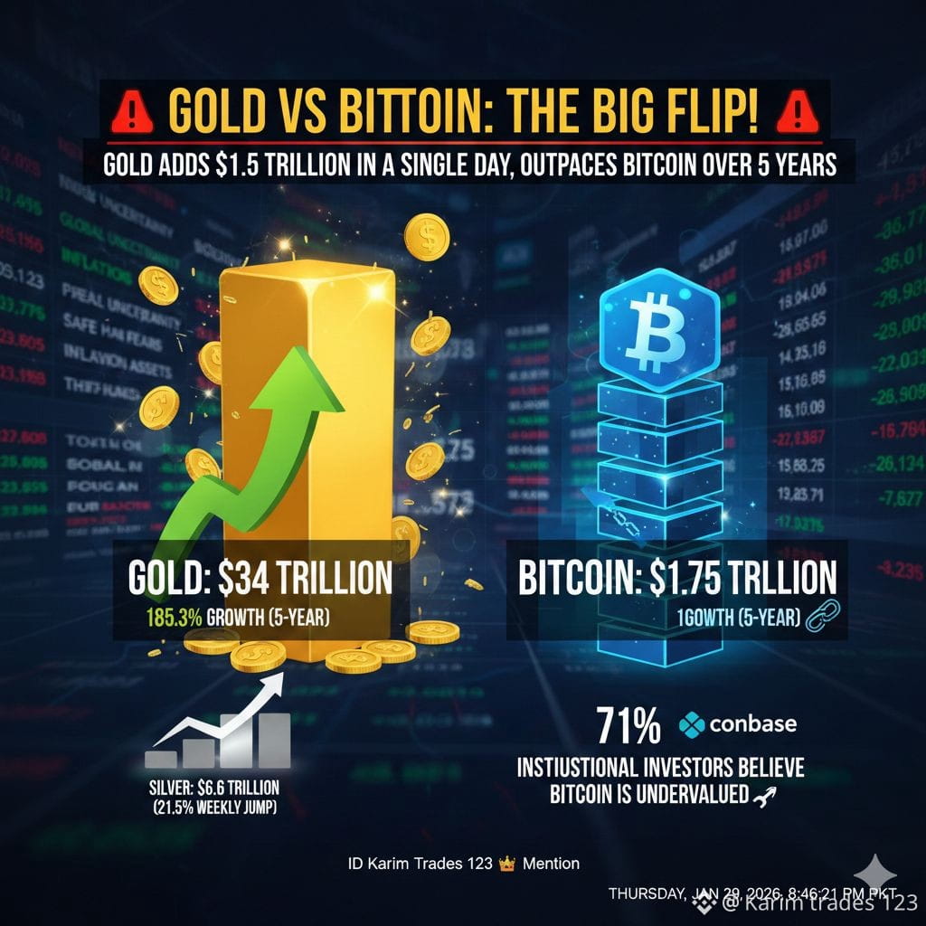 🚨 GOLD VS BITCOIN: THE BIG FLIP! 🚨 | Karim trades 123 on Binance Square