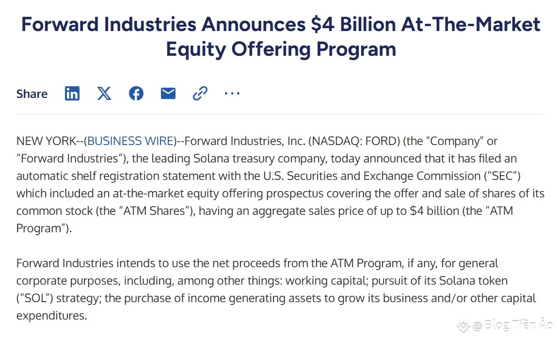 Forward Industries, the largest treasury management company | Blog Tiền Ảo  on Binance Square