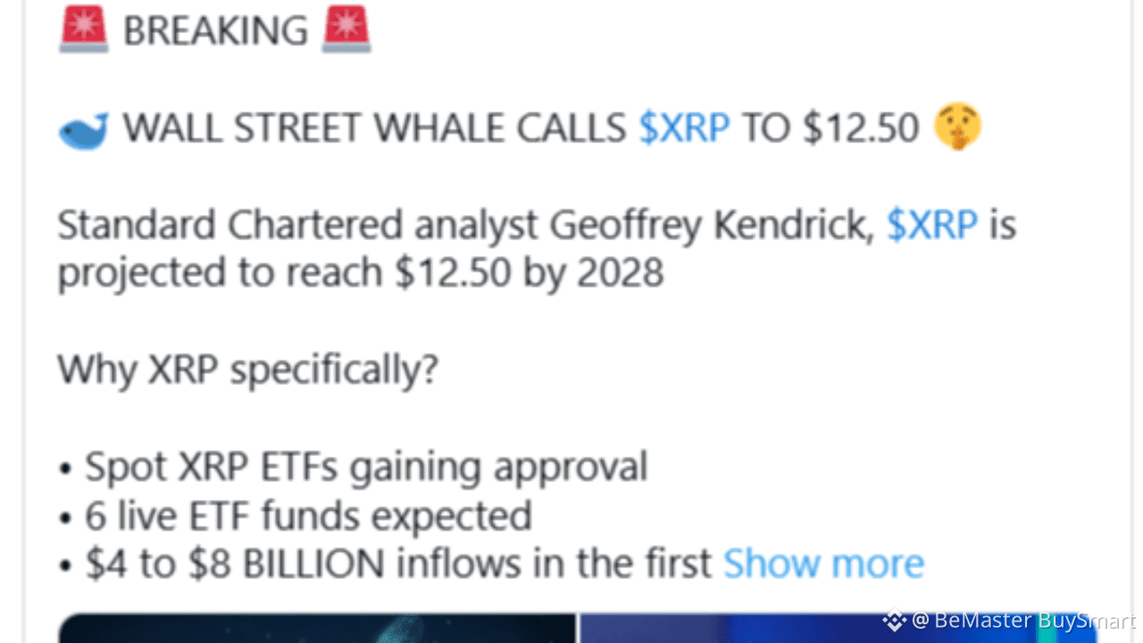 Wall Street Whale Sets Timeline for XRP to Hit $12.50 | BeMaster BuySmart  on Binance Square
