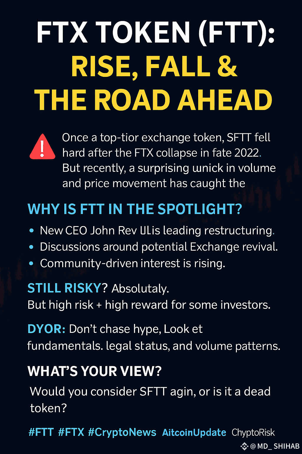 📌 FTX Token (FTT): Rise, Fall & The Road Ahead 🚨 Once a | MD_ SHIHAB on ...