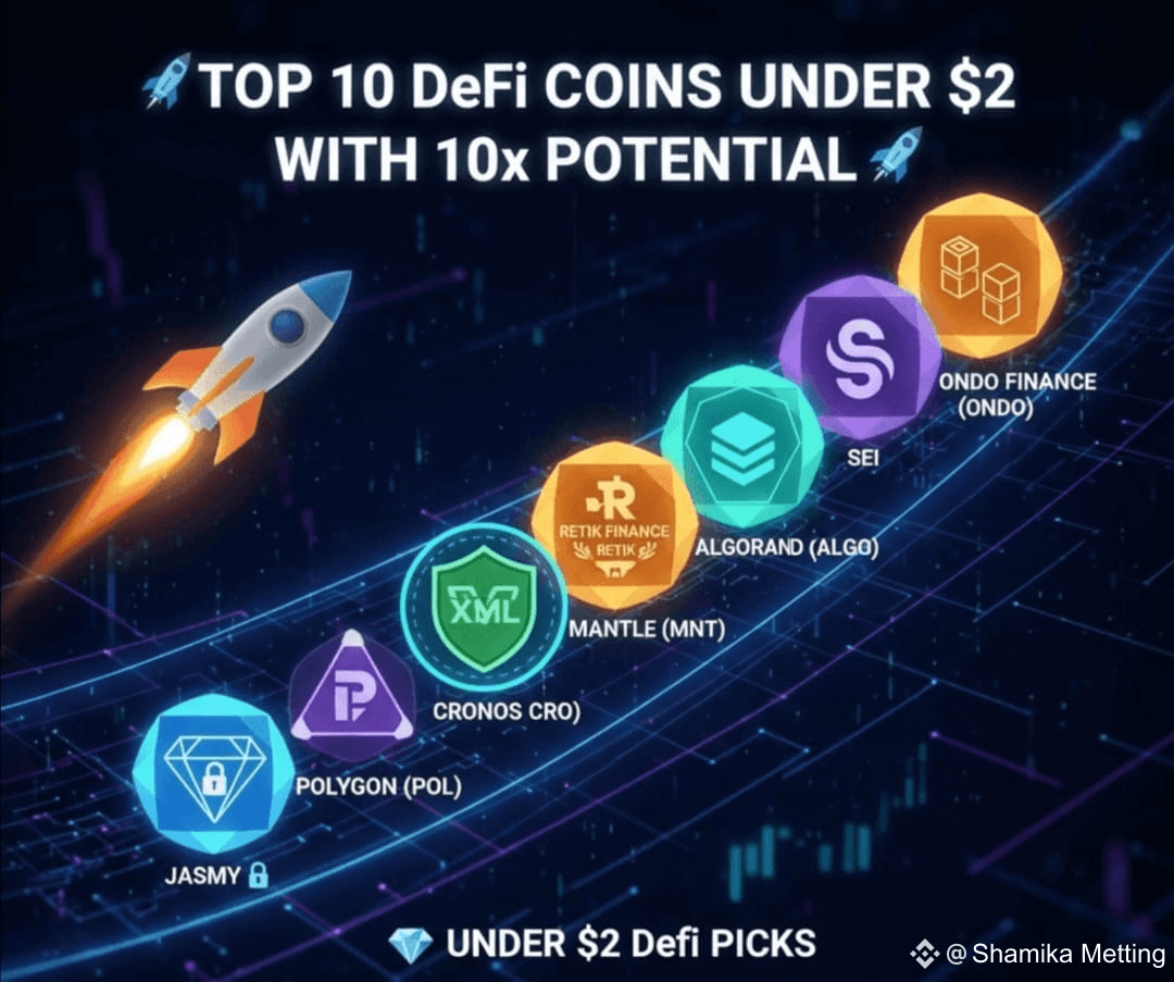 🚀 Top 10 DeFi Coins Under Two Dollars with the Potential fo | Shamika  Metting on Binance Square