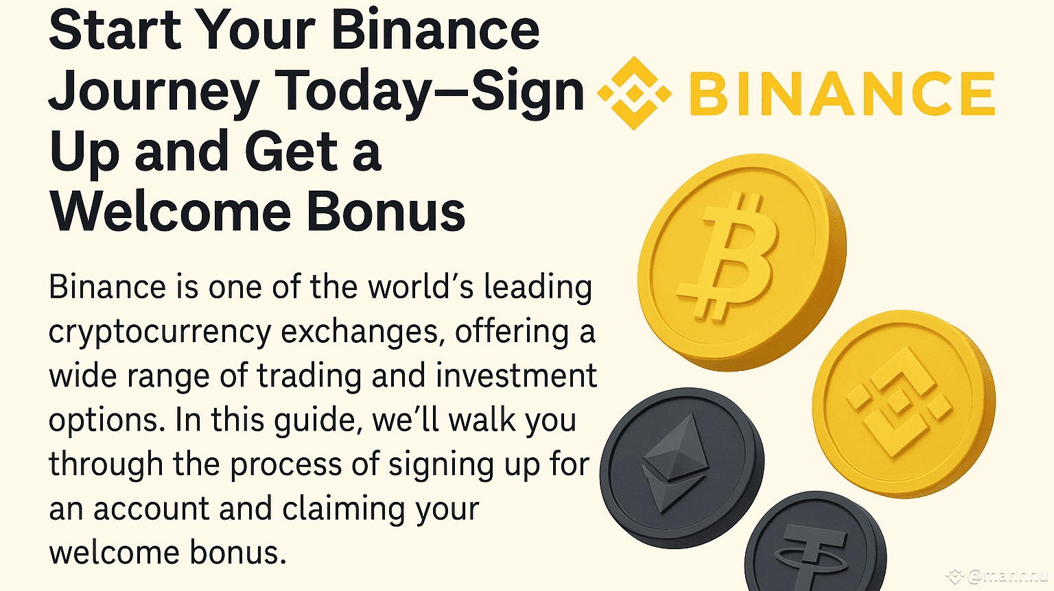 Start Your Binance Journey Today — Sign Up and Get a Welcome Bonus! |  mannnu on Binance Square