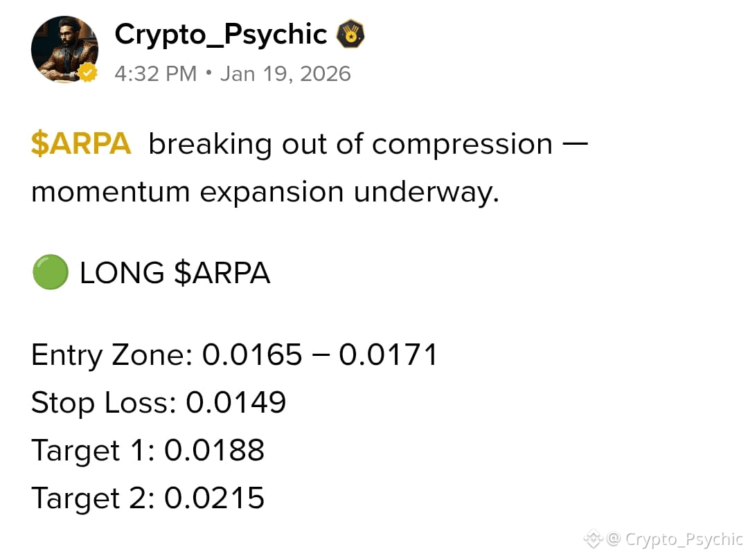 ARPA Price Today | ARPA to USD Live Price, Market Cap & Chart