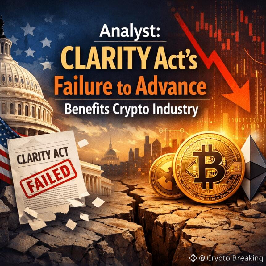 Analyst: Clarity Act's Failure To Advance Benefits Crypto Industry