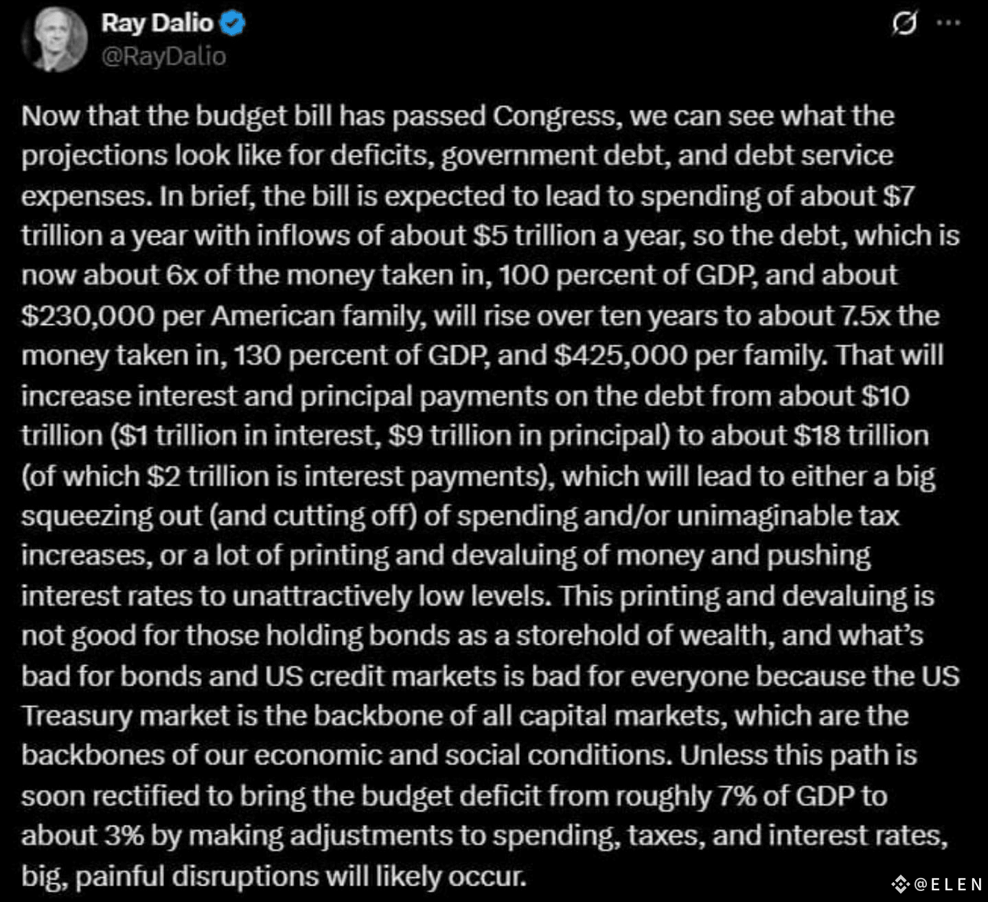 🔥 BREAKING: $2 Trillion Deficit Now Official U.S. Policy! | E L E N on ...