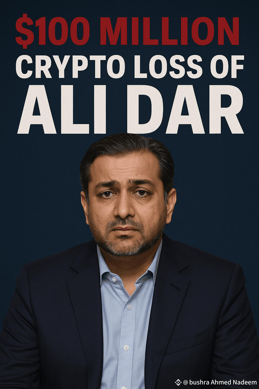 Pakistani politico (probably Ali Dar son of Pakistani | bushra Ahmed Nadeem  on Binance Square