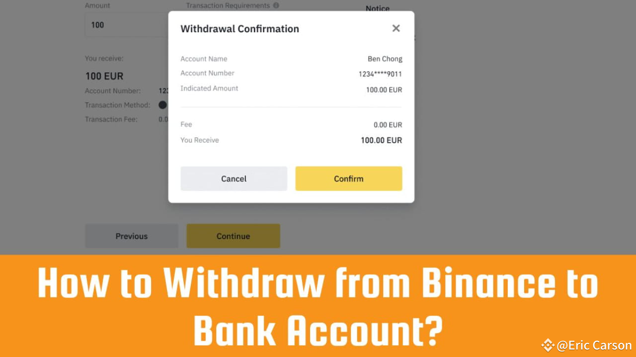 How to Withdraw Funds from Binance to Your Bank Account – A Simple & Trendy  Guide | Eric Carson on Binance Square