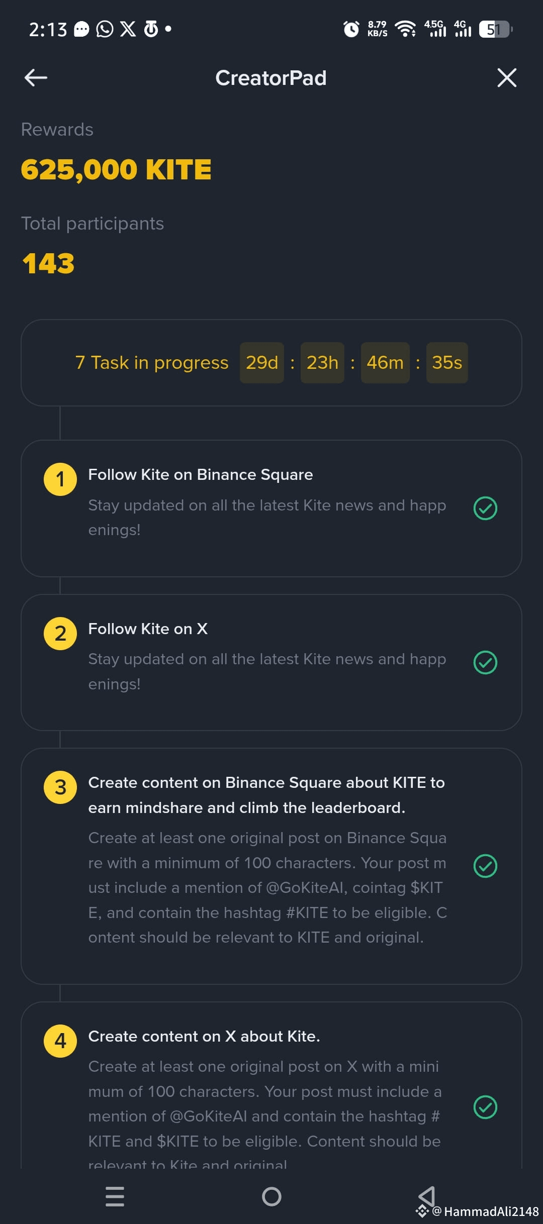 🎯 $KITE Token Airdrop Campaign - 625,000 KITE Rewards!   | HammadAli2148  on Binance Square