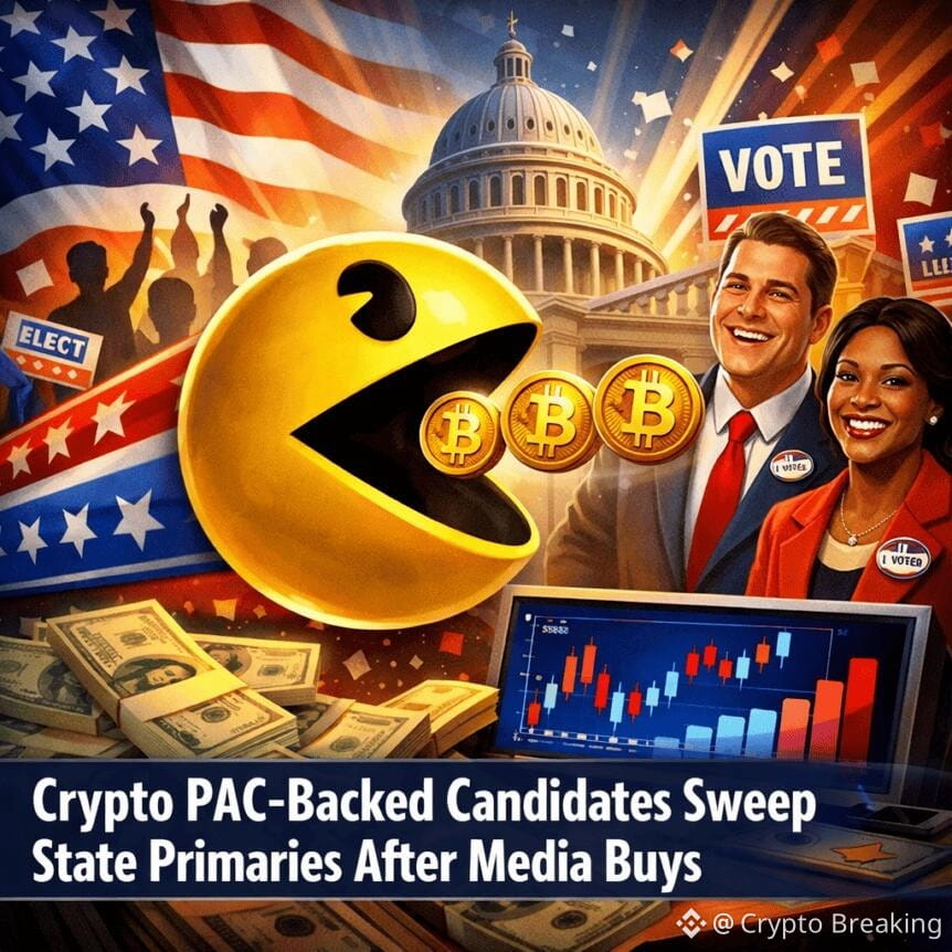 Crypto Pac-Backed Candidates Sweep State Primaries After Media Buys