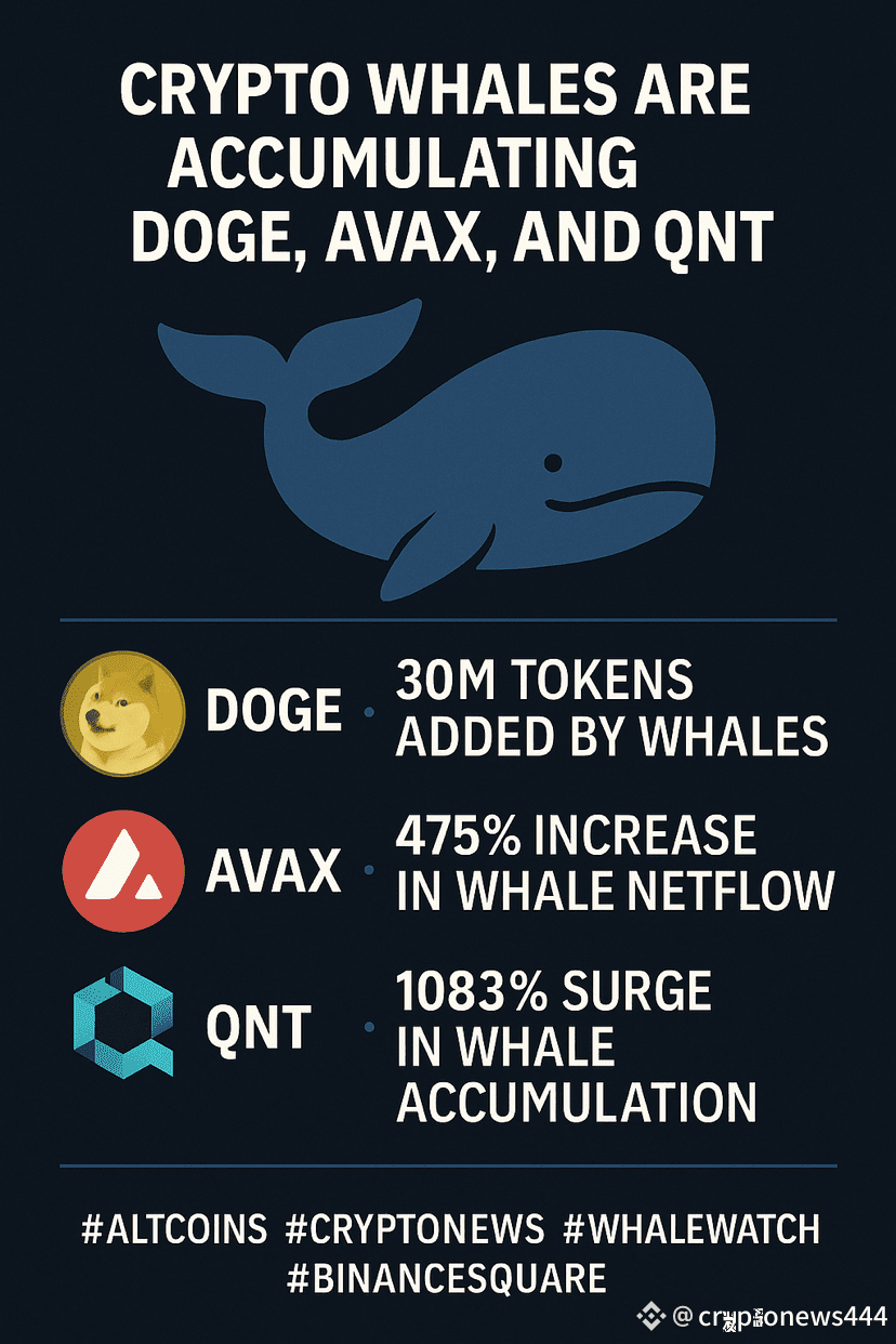 🚨 Whale Watch: Big Players Are Loading Up on DOGE, AVAX & | cryptonews444  on Binance Square