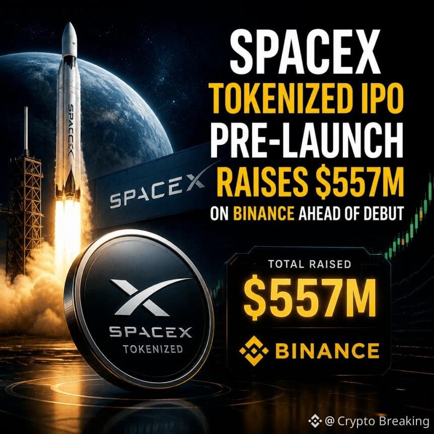 Spacex Tokenized Ipo Pre-Launch Raises $557m On Binance Ahead Of Debut
