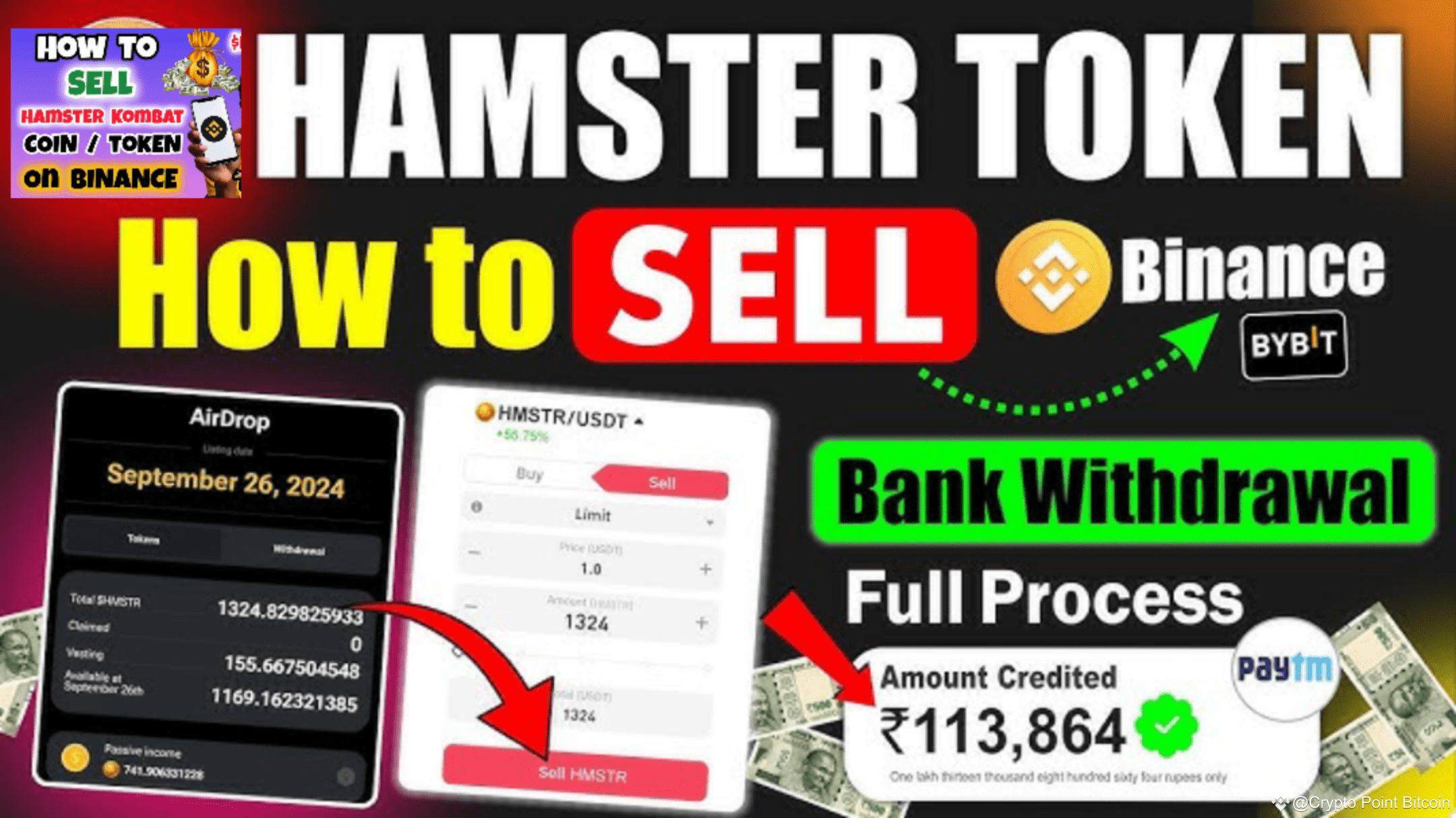 HOW TO SELL HAMSTERCOIN | Crypto Point Bitcoin on Binance Square