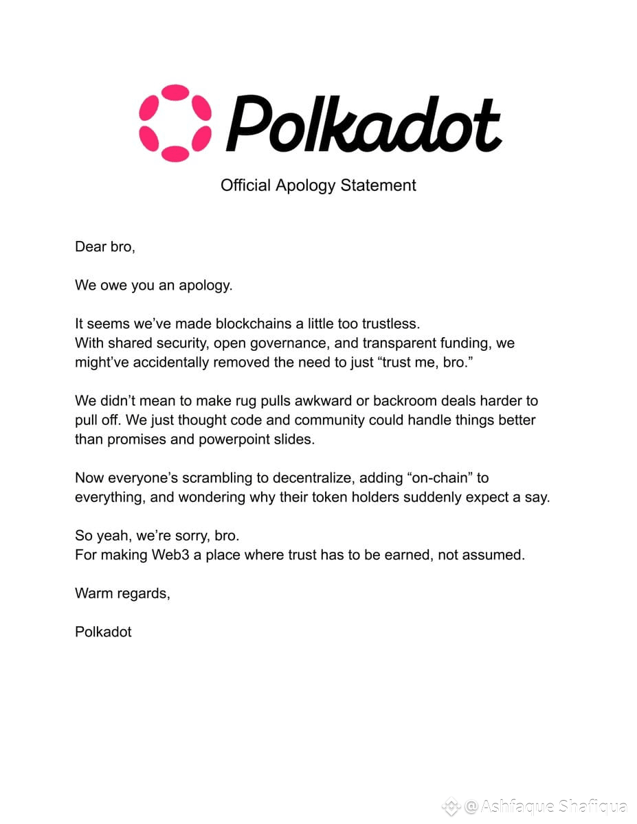 🚨 FACT CHECK: The Polkadot “Official Apology Statement” Is | Ashfaque  Shafique on Binance Square