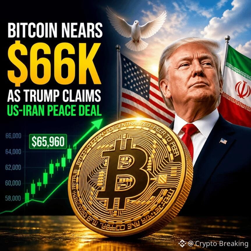 Bitcoin Nears $66k As Trump Claims Us-Iran Peace Deal