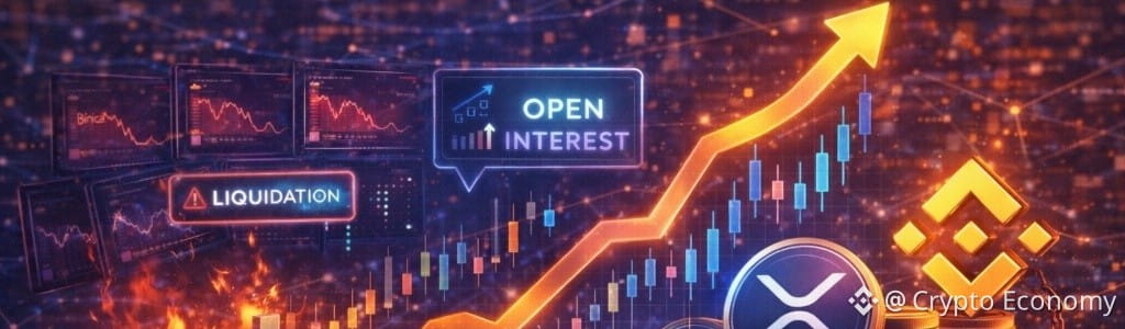Binance open interest in XRP rose above $264 million, up 14.8% in 24 hours, even as price traded near $1.34 after the latest downturn.