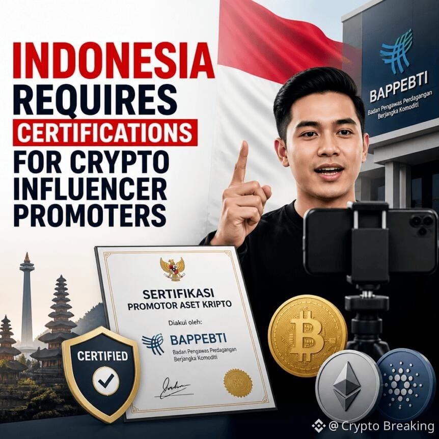 Indonesia Requires Certifications For Crypto Influencer Promoters