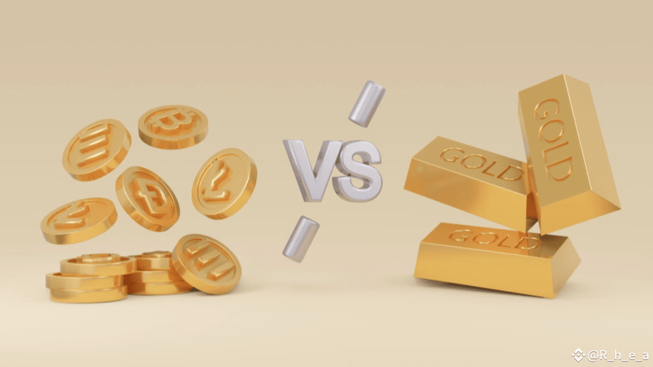 加密货币与黄金之间的联系——为什么一个下跌而另一个上涨？ | R_h_e_a发布于币安广场