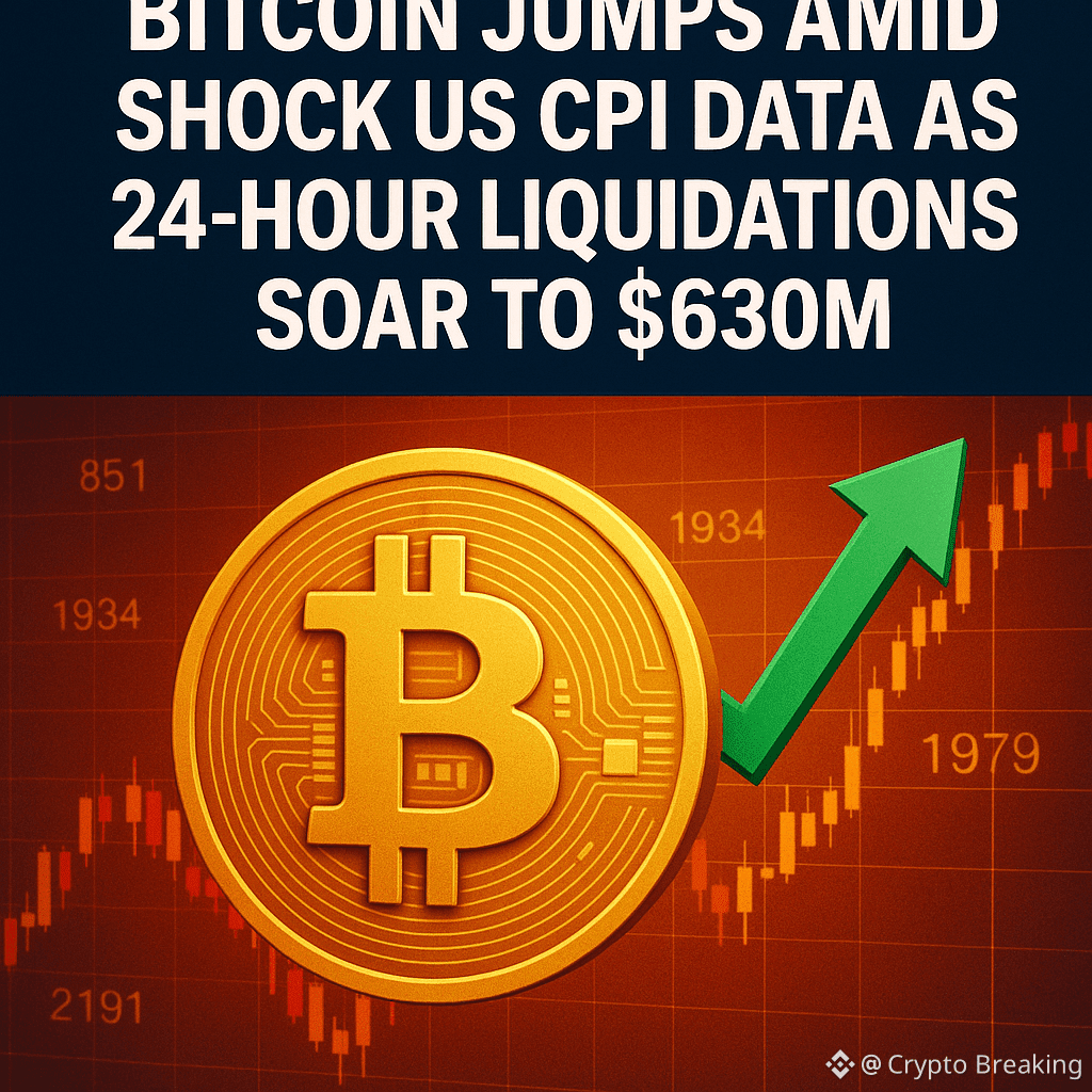 Bitcoin Jumps Amid Shock Us Cpi Data As 24-Hour Liquidations Soar To $630m