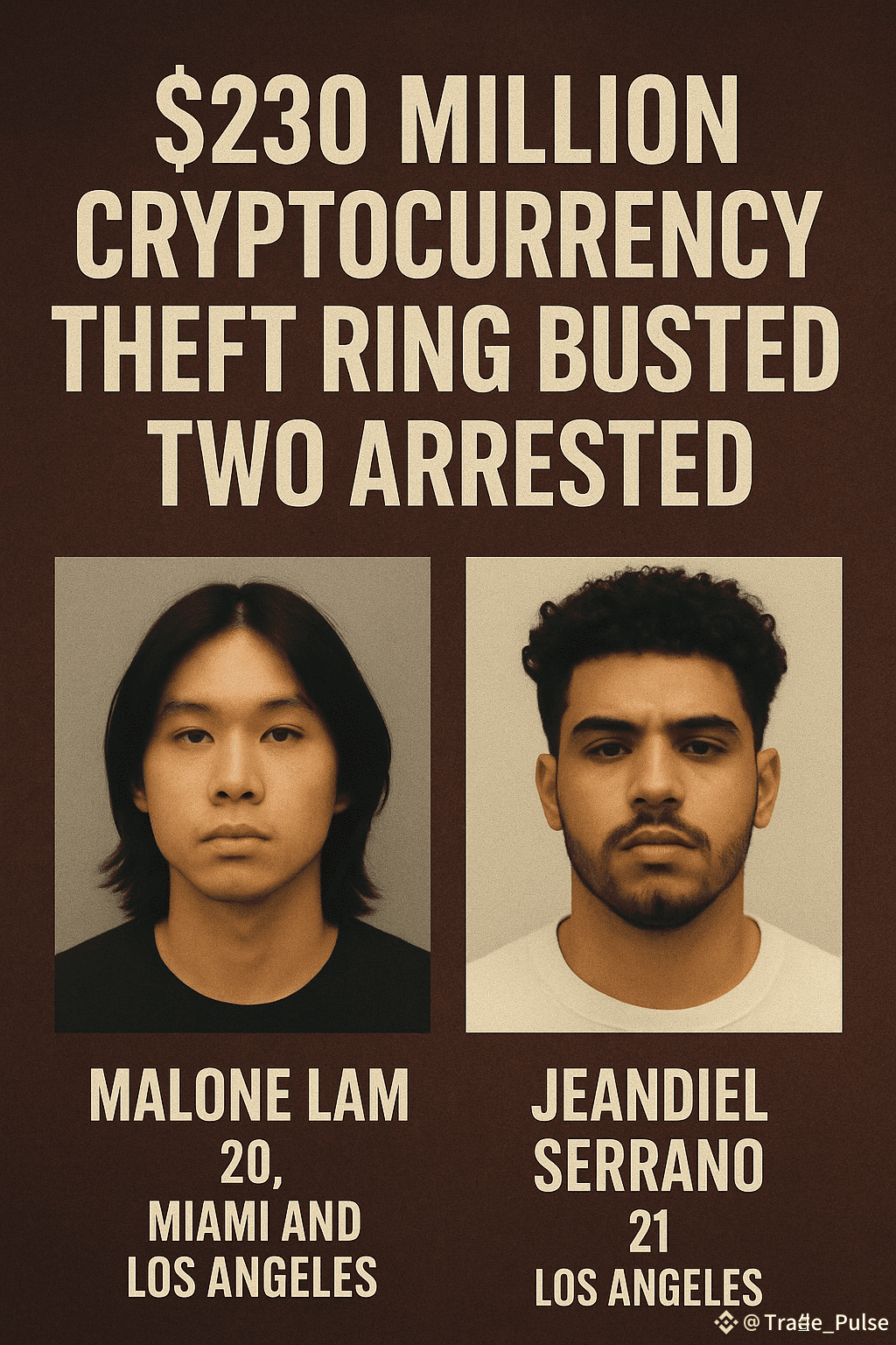 $230 Million Cryptocurrency Theft Ring Busted: Two | Trade_Pulse on Binance  Square