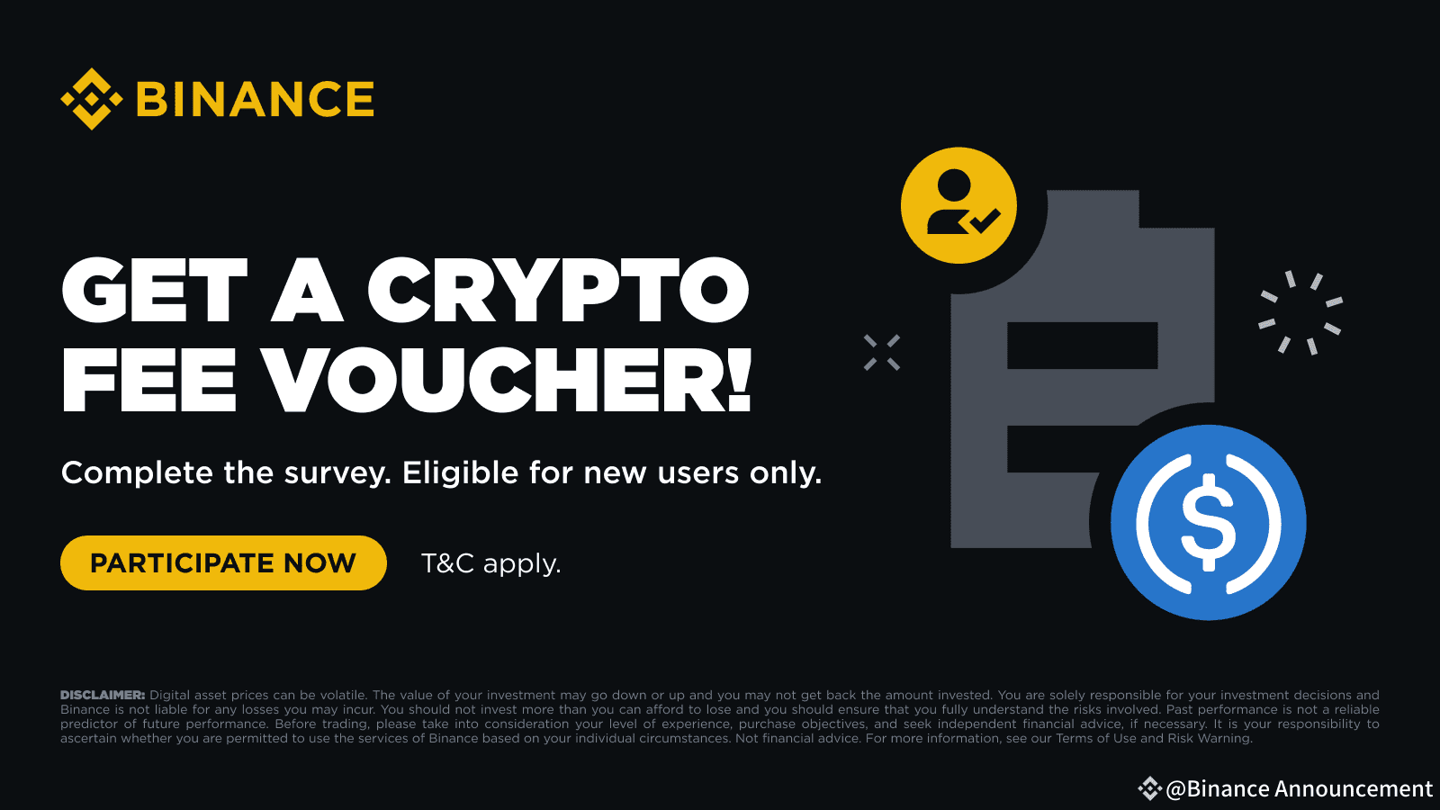 Binance Launches Buy Crypto Fee Voucher | Binance Announcement on Binance  Square