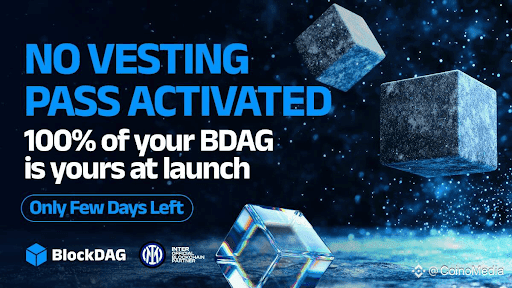 BlockDAG Unlocks 100% Coin Access with NO VESTING PASS! NEAR Climbs & Jupiter Holds Steady