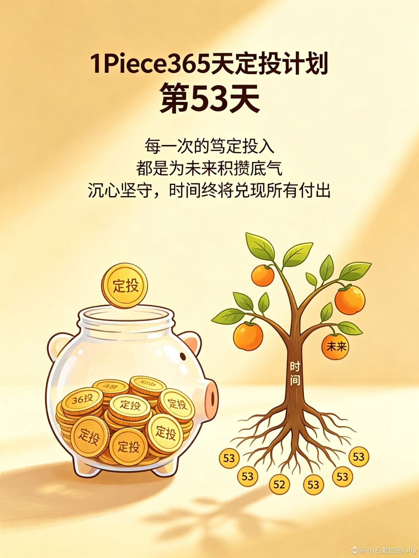 1Piece #365天定投计划｜第53天✓ 每一次笃定的投入，都是为未来积攒