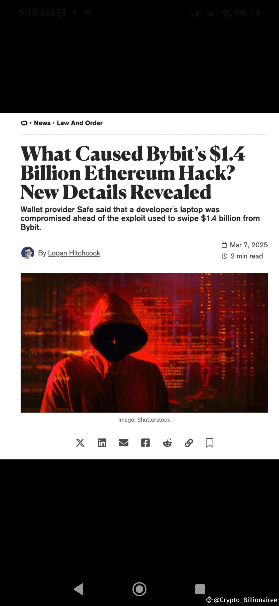 💰 Details of a $1.4 billion hack | Crypto_Billionairee on Binance Square