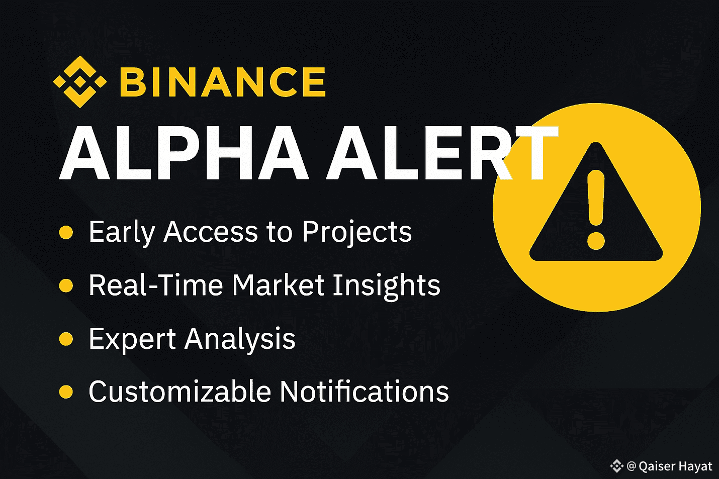 Binance Alpha Alert – A Smart Way to Trade Crypto Binance | Qaiser Hayat on  Binance Square