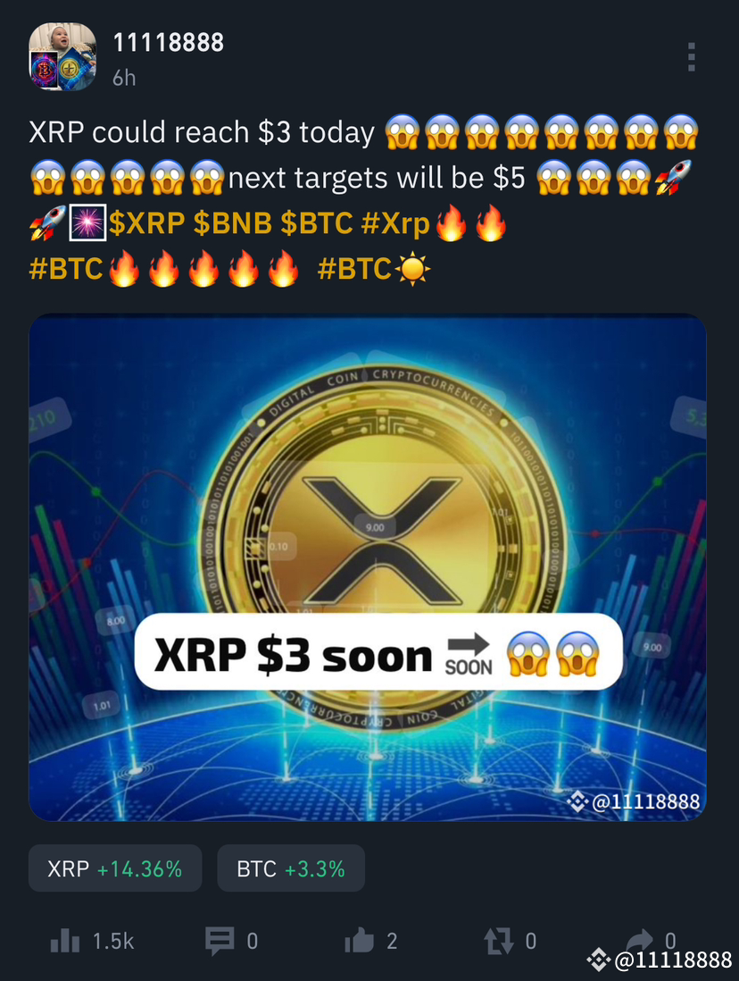 As I Told Earlier Today XRP Will Reach 3 what 11118888 On as-i-told-earlier-today-xrp-will-reach-3-what-11118888-on
