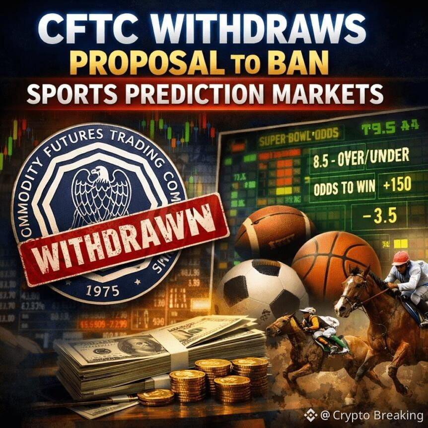 Cftc Withdraws Proposal To Ban Sports Prediction Markets