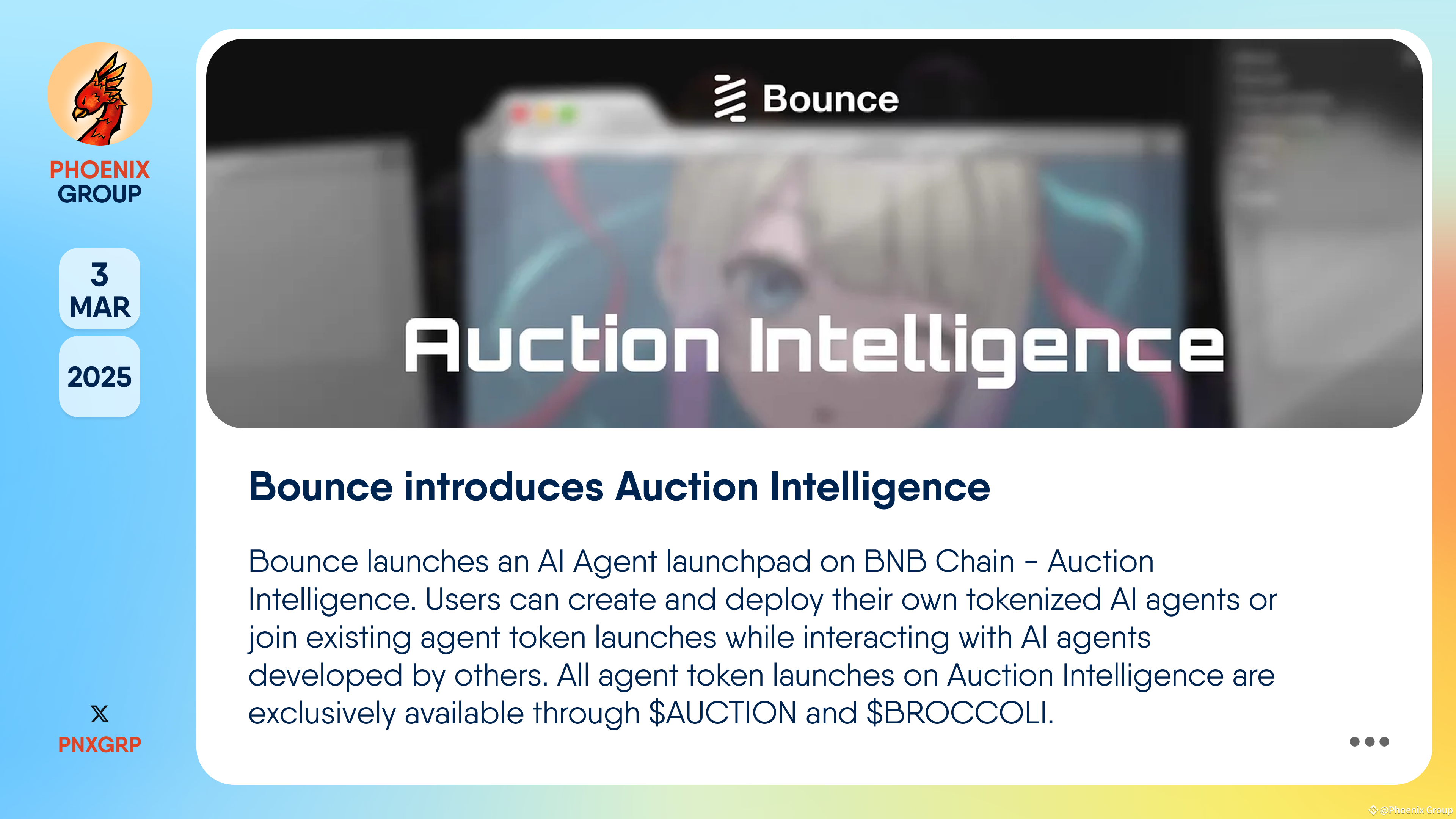 Bounce introduces Auction Intelligence #Bounce launches an | Phoenix Group  on Binance Square