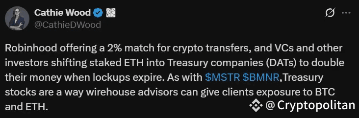 Cathie Wood picks a loophole to buy Crypto without Crypto.