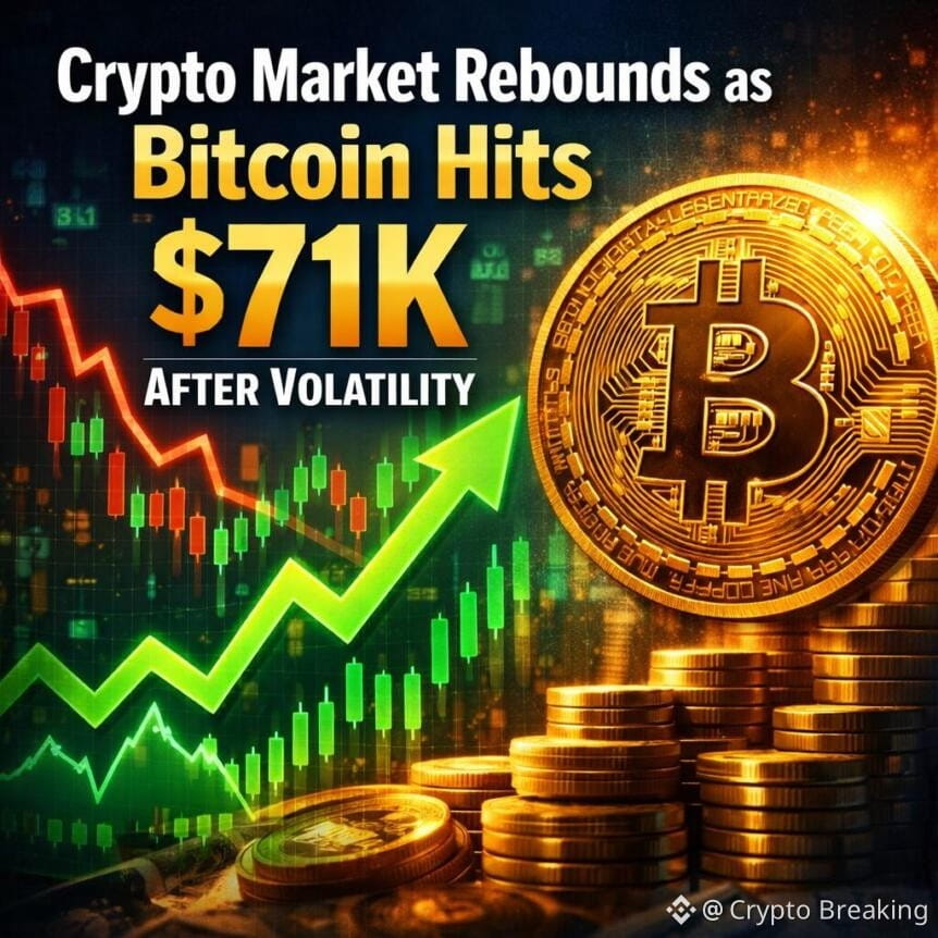 Cb 458855 Crypto Market Rebounds As Bitcoin Hits 71k After Volatility