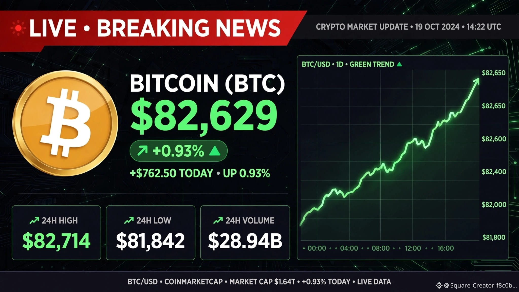 Update $BTC now - Live Price now: $82,629 (+$762 / | قرصان on Binance ...