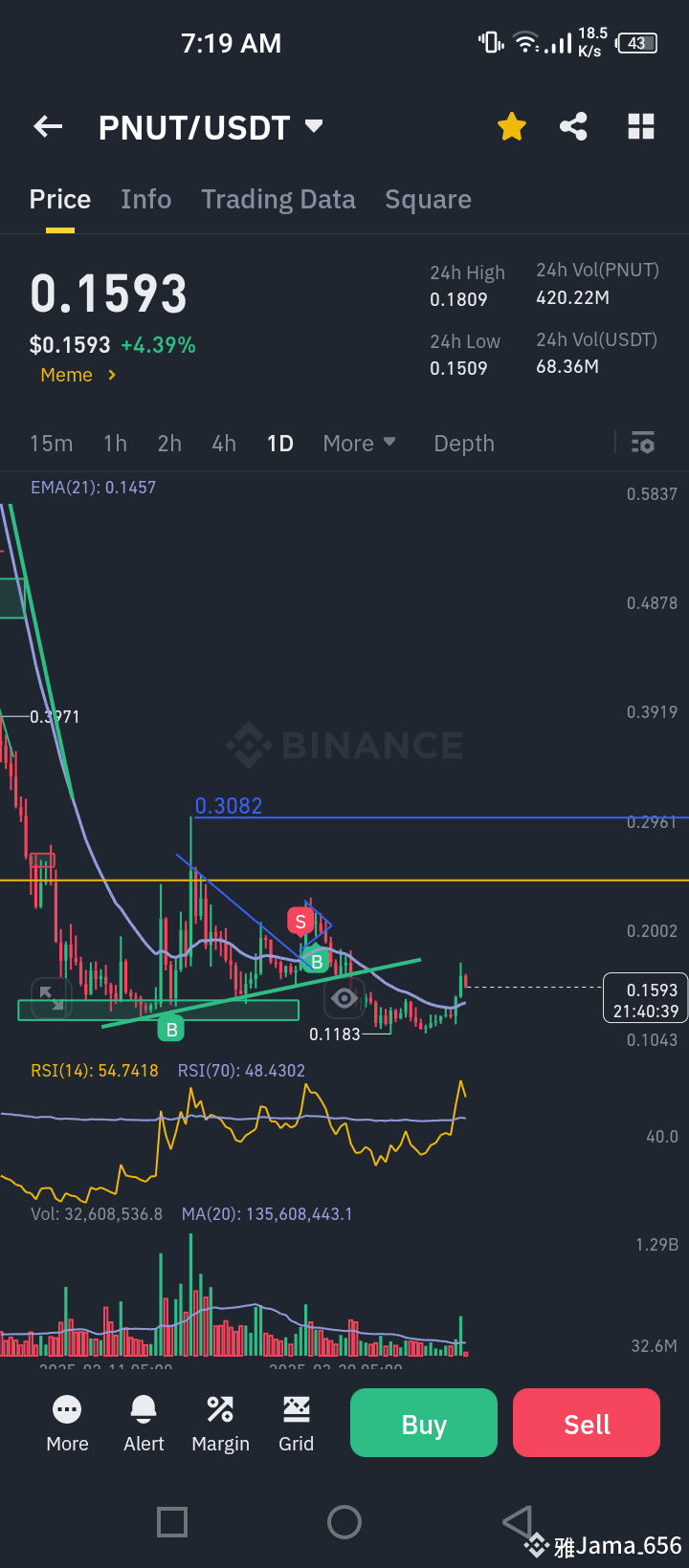 BinanceAlphaAlert $PNUT Buy now in spot long term good p | JAMAL 贾马尔 på  Binance Square