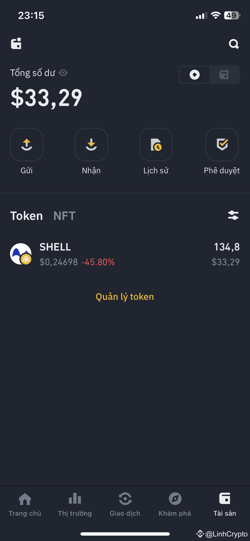 The project just airdropped another 135 SHELL, about $30. | LinhCrypto ...