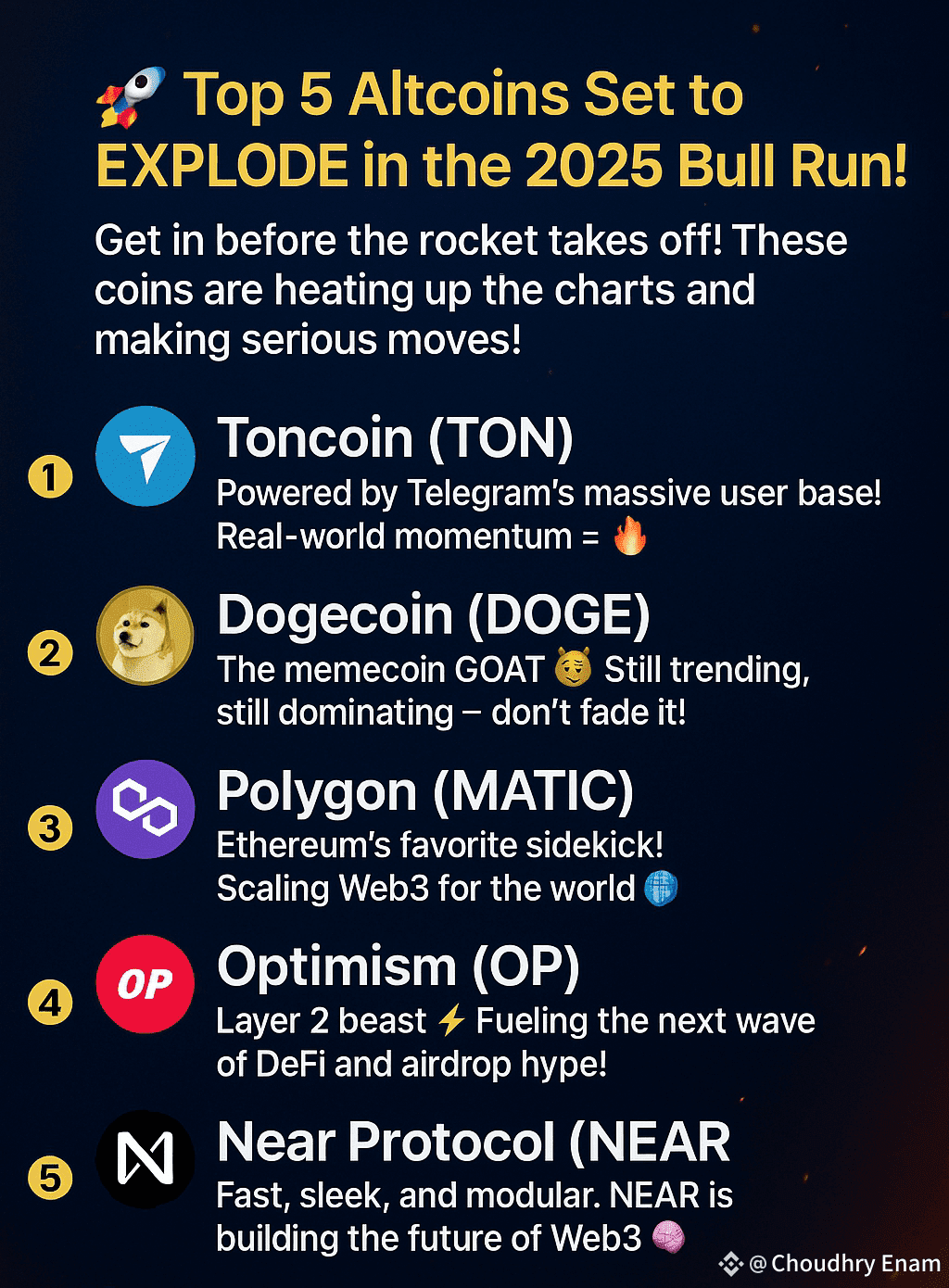 🚀 Top 5 Altcoins Set to EXPLODE in the 2025 Bull Run! Get i | Choudhry ...