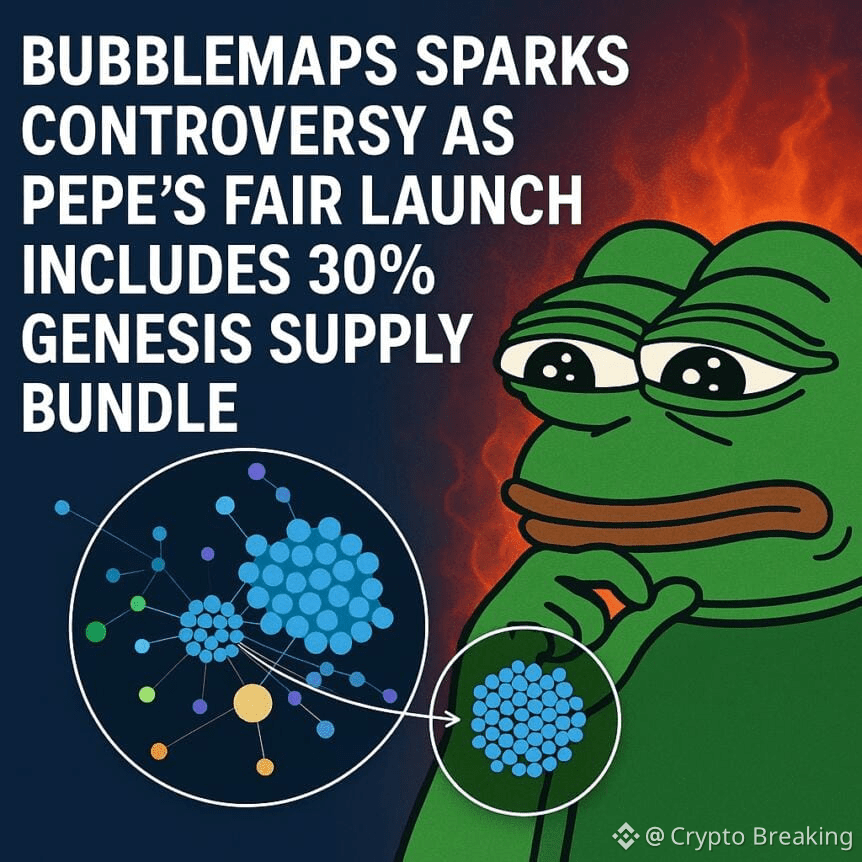 Bubblemaps Sparks Controversy As Pepe’s Fair Launch Includes 30% Genesis Supply Bundle