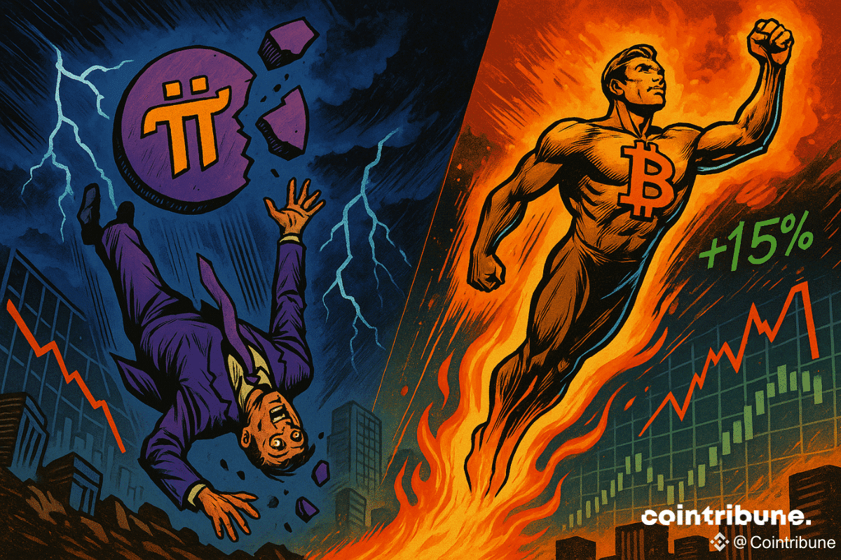 La chute de Pi Network face à un Bitcoin en feu.