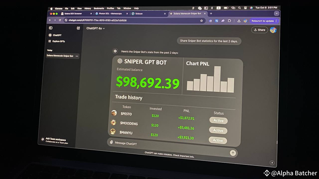 Every day, my Sniper Bot generates between $5,000 and $20,000 in profit |  Alpha Batcher on Binance Square