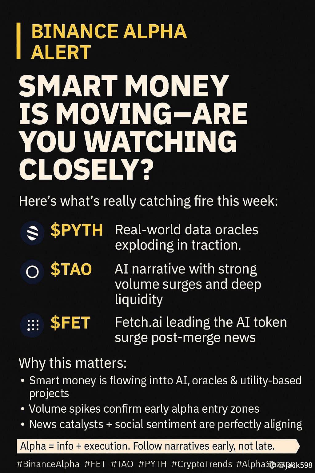 🚨 *Binance Alpha Alert: Smart Money Is Moving—Are You | jack598 on Binance  Square