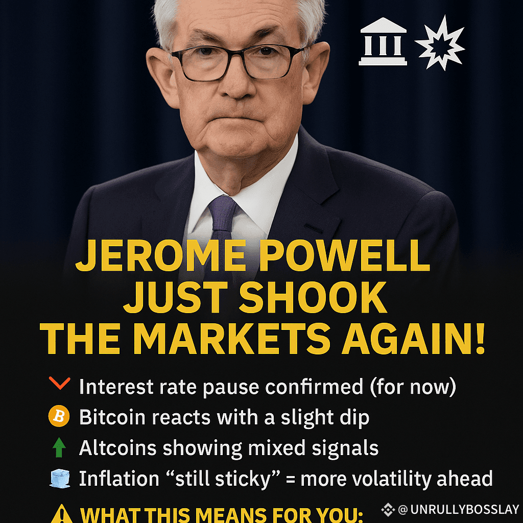 🧠 Jerome Powell Just Shook the Markets Again! 🏛️💥 The Fed |  UNRULLYBOSSLAY on Binance Square