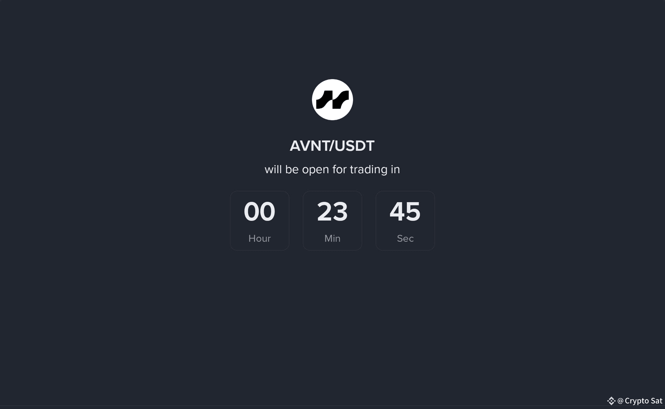 🚨 #AVNT/USDT Listing Soon! 🚨 In just 23 minutes, Avant | Crypto Sat on  Binance Square