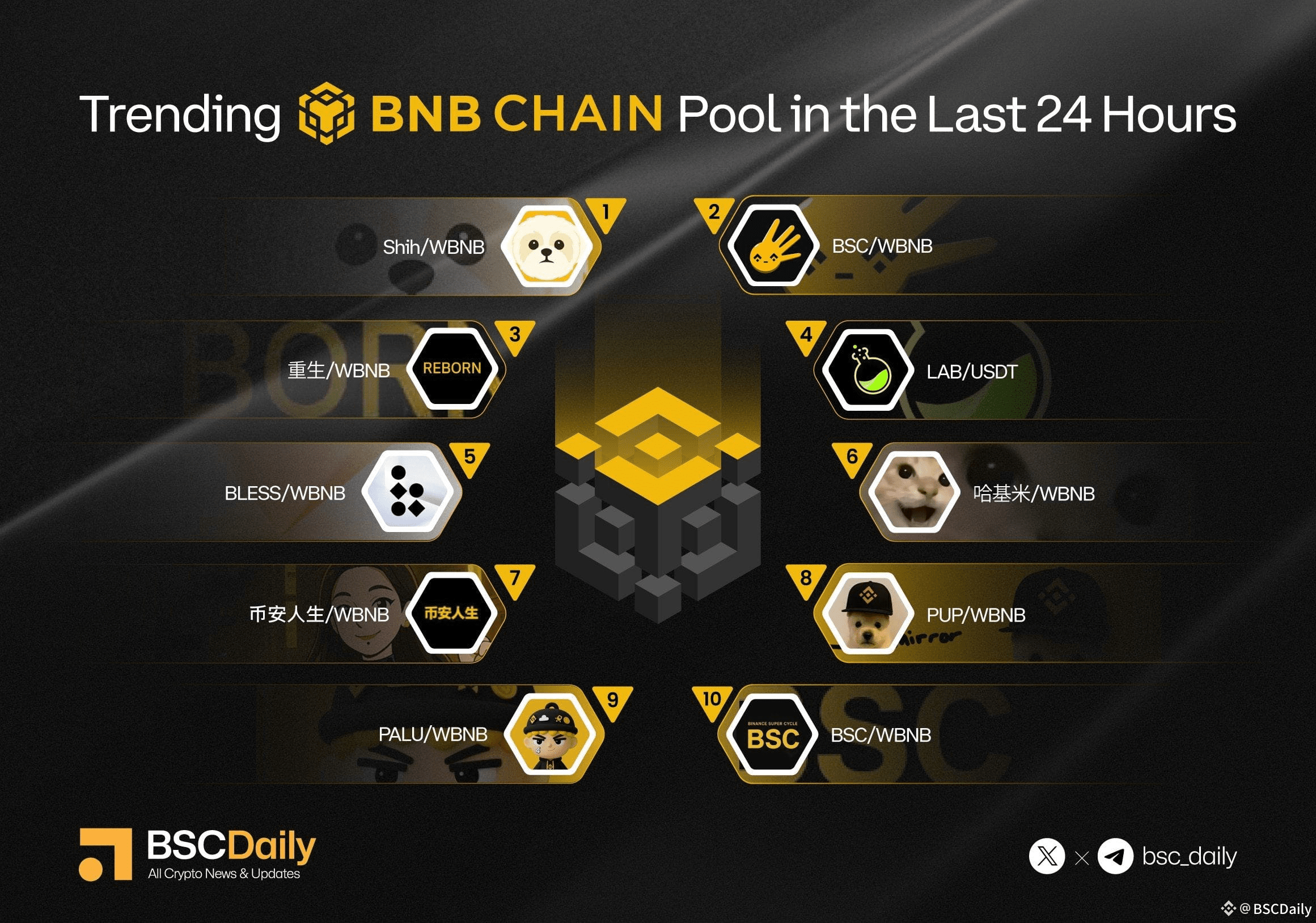 ⚡️Trending @BNB Chain Pool in the Last 24 | BSCDaily on Binance Square