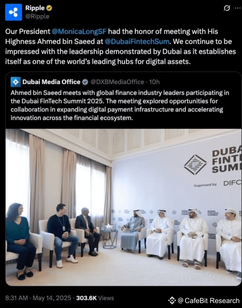 🚀 Chủ tịch Ripple gặp quan chức UAE tại Fintech Dubai, thảo | CafeBit  Research على Binance Square
