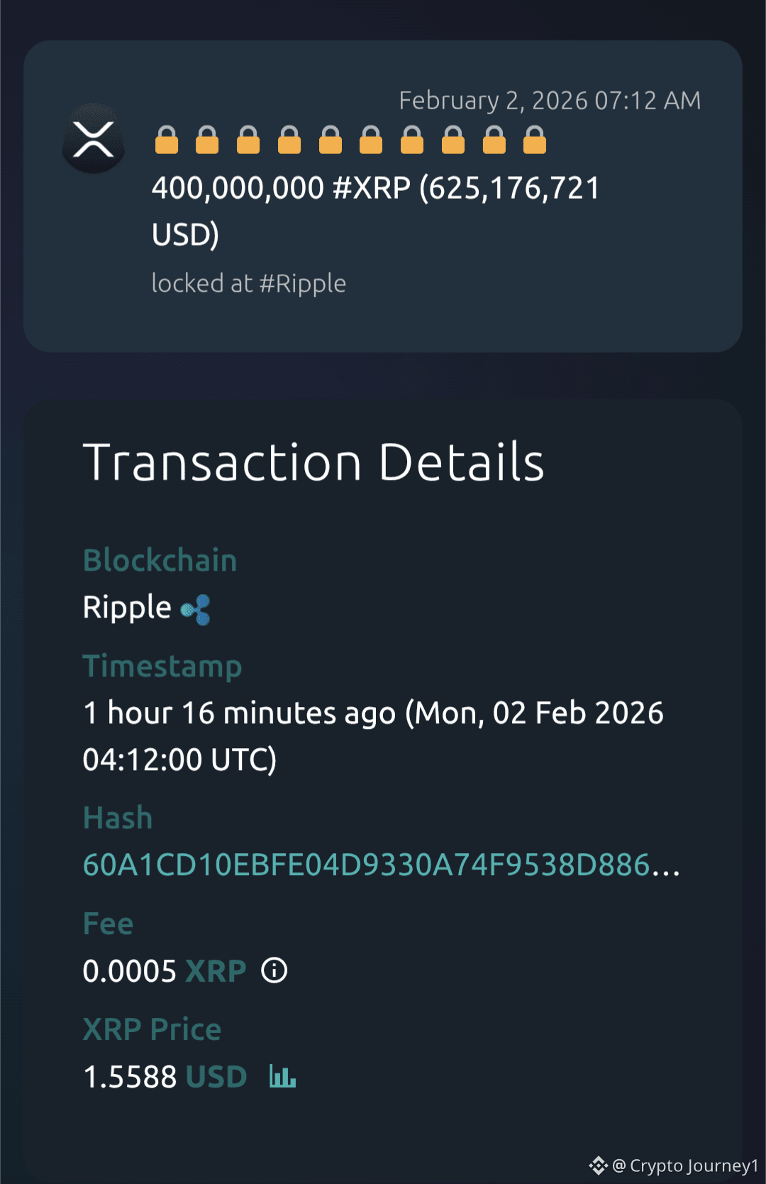 🔒 $625 MILLION XRP LOCKED — RIPPLE JUST SENT A MAJOR SIGNAL | Crypto ...